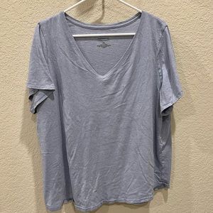 EVRI Everyday Tee, Super-soft/Relaxed Fit 1X, Light Blue